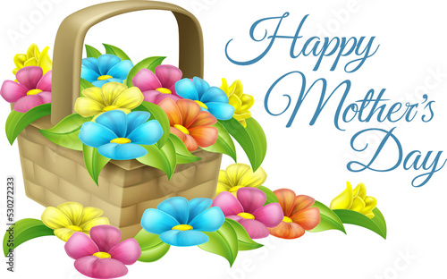Happy Mothers Day Flower Basket photo