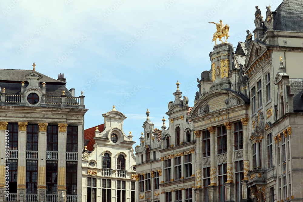 White and gold facades from the Grand Place in Brussels