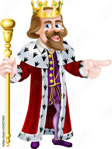 Cartoon King Pointing