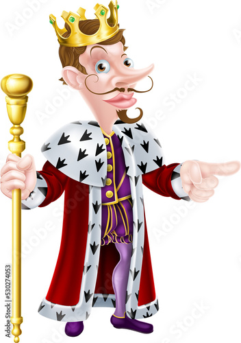 Bearded Cartoon King