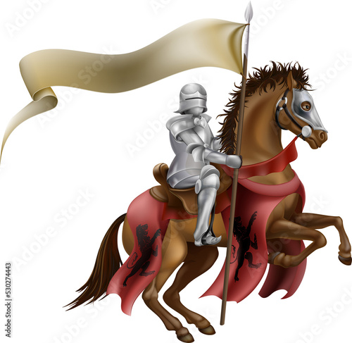 Medieval Knight on Horse