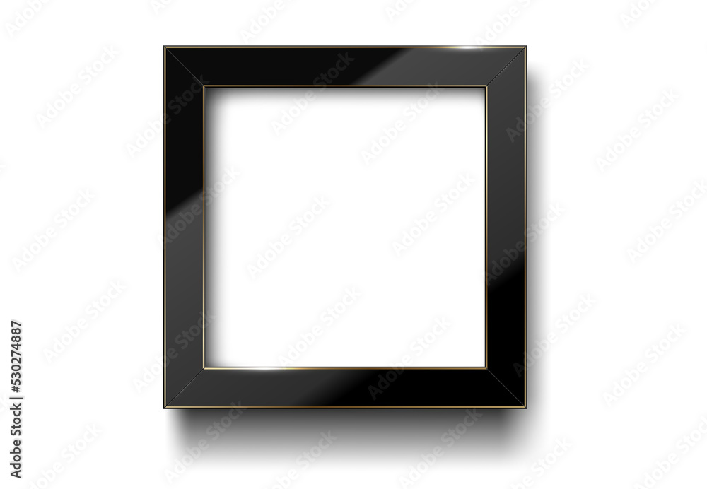 Square glossy luxury black and golden line frame. PNG border for photo, picture, congratulations, quote. Realistic glass frame with reflection gold edge on transparent background Square glossy luxury black and golden line frame. PNG border for photo, picture, congratulations, quote. Realistic glass frame with reflection gold edge on transparent background