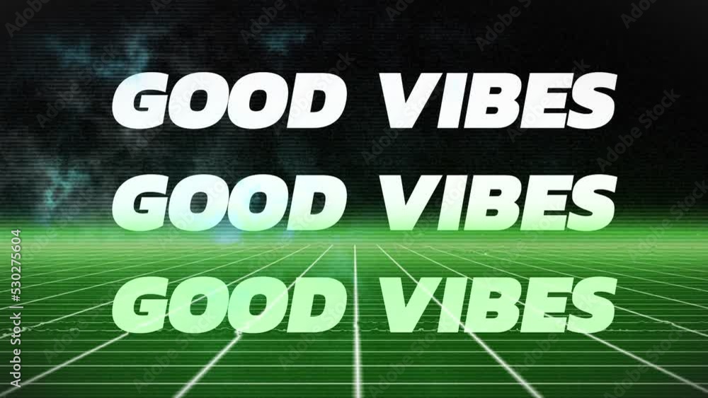 Animation of shapes over good vibes texts Animation of shapes over good vibes texts