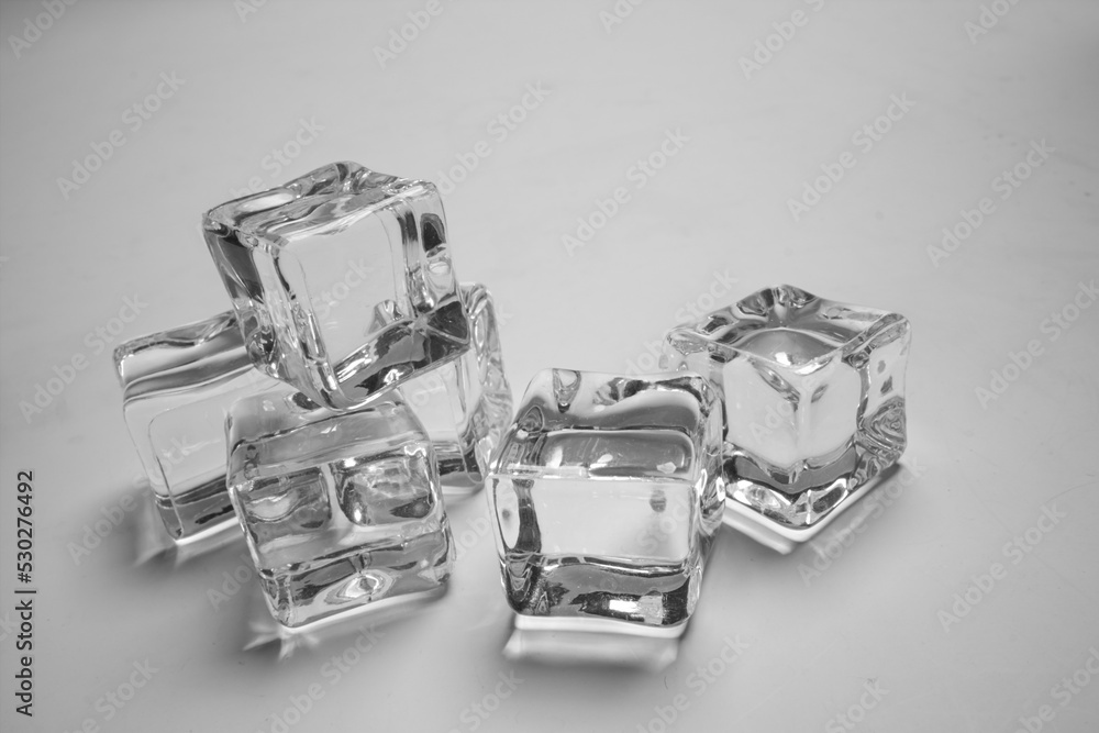 ice cubes on the glass background ice cubes on the glass background