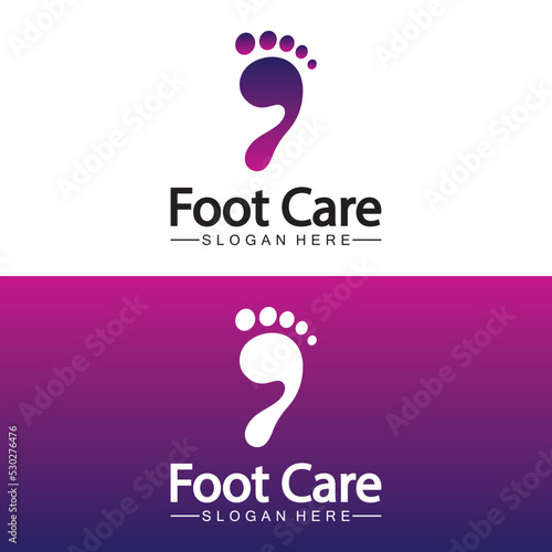 Foot logo design vector template