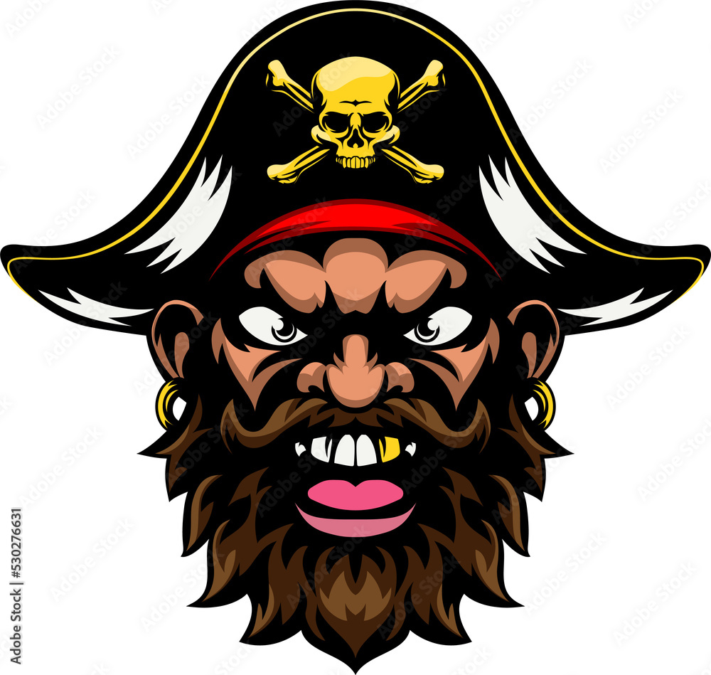 Obraz premium Pirate Mascot Cartoon