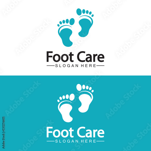 Foot logo design vector template