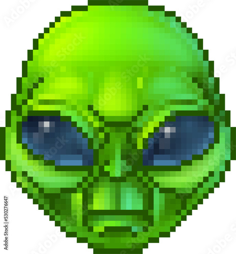 Pixel Art Alien Character