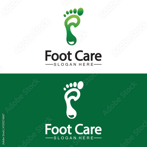 Foot logo design vector template