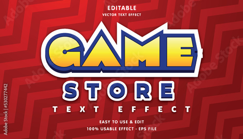 game store editable text effect with modern and simple style, usable for logo or campaign title