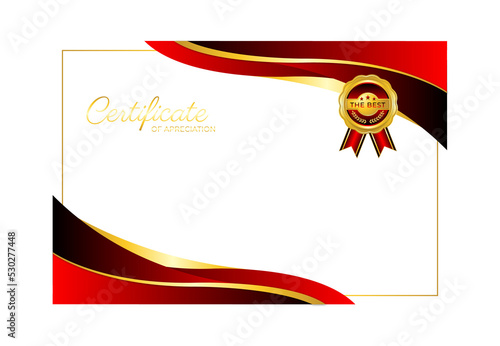 certificate border png transparent background with golden label