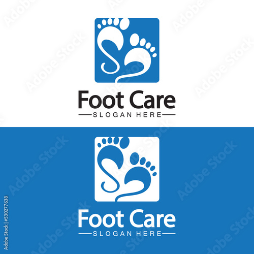 Foot logo design vector template