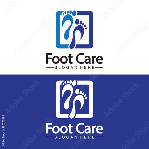 Foot logo design vector template