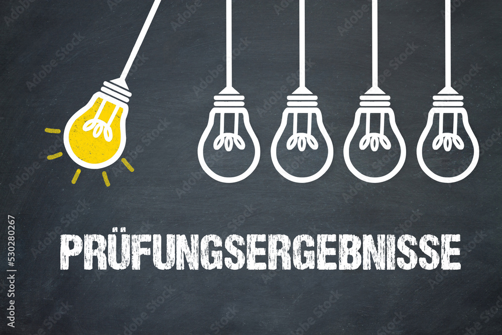 Fototapeta premium Prüfungsergebnisse 