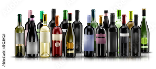 composition of mixed wine bottles