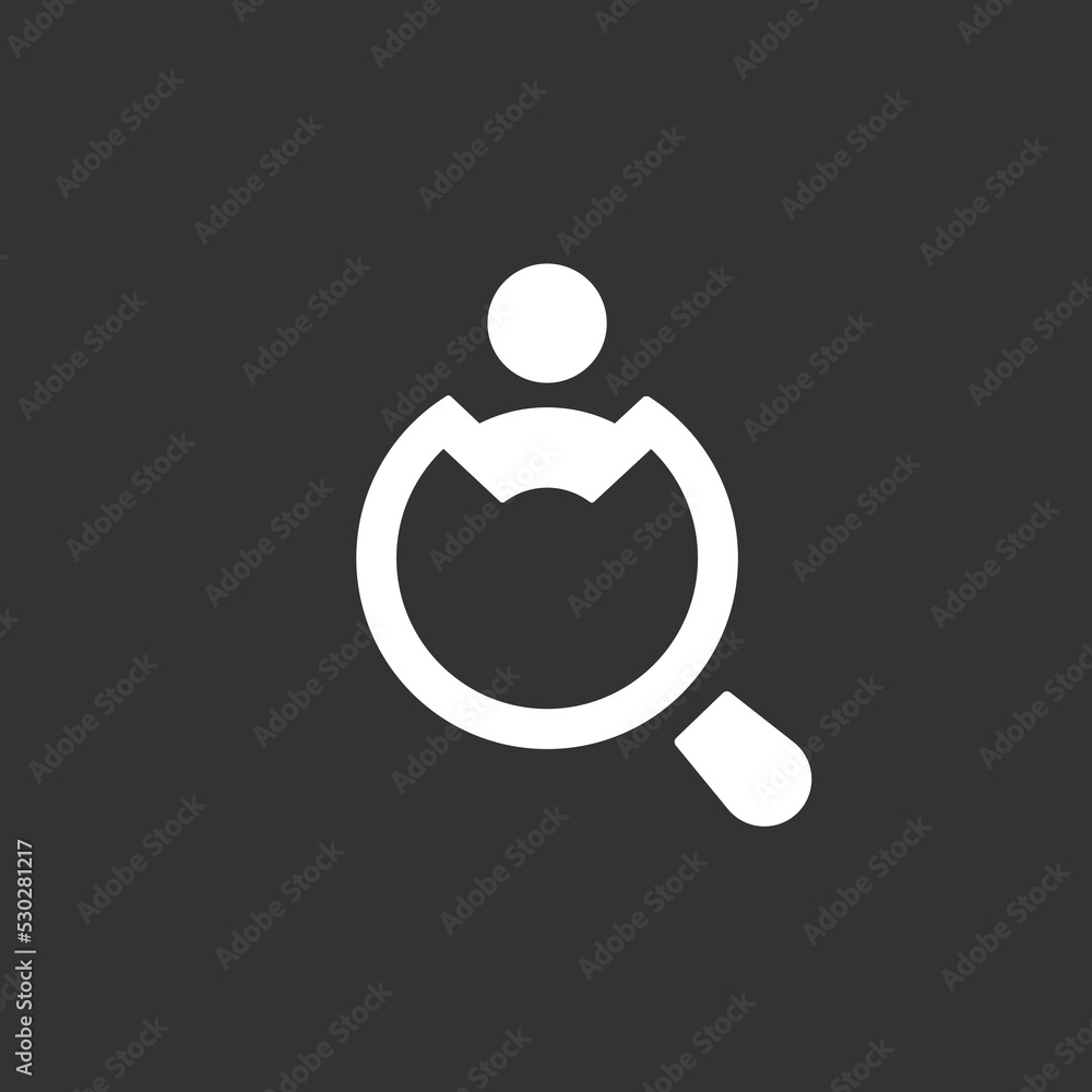 Search Job Icon On Gray Background, vector template Search Job Icon On Gray Background, vector template