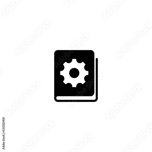 user manual icon black vector