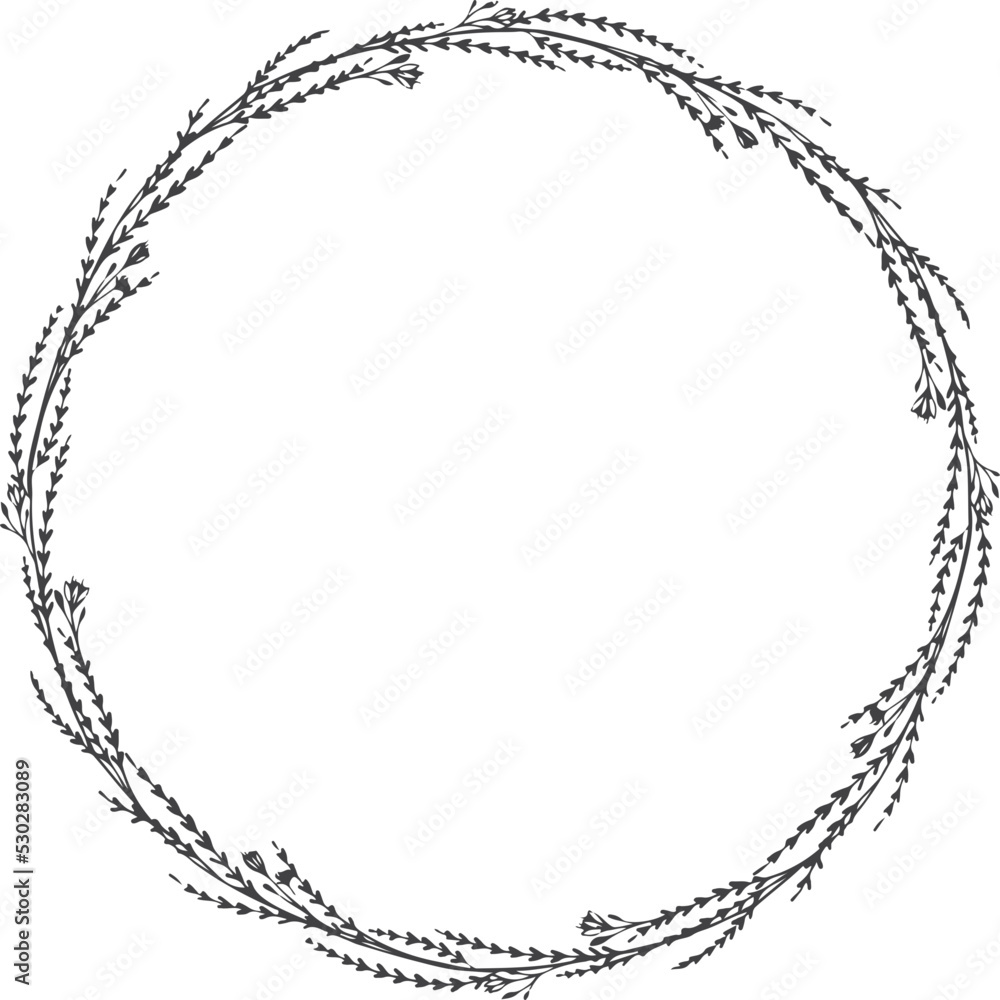 Floral Hand drawn Wreaths vector Floral Hand drawn Wreaths vector