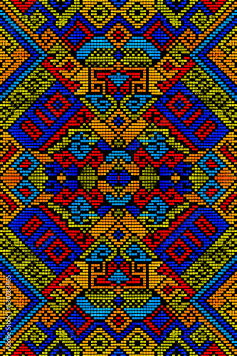 Abstract geometric multicolor mosaic background textile pattern texture surface design