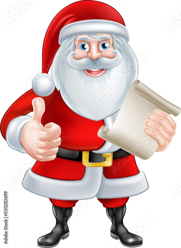 Cartoon Thumbs Up Santa wit...
