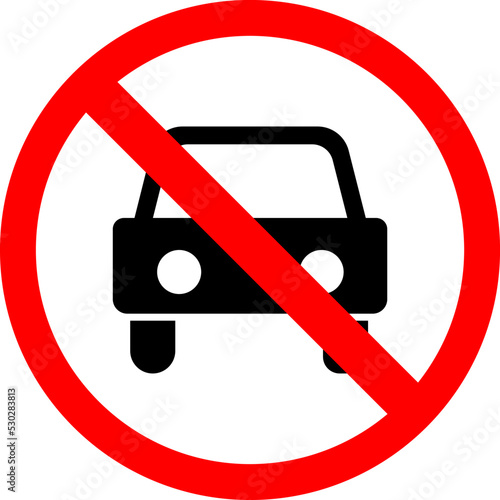 The passage of vehicles is prohibited. Road signs.