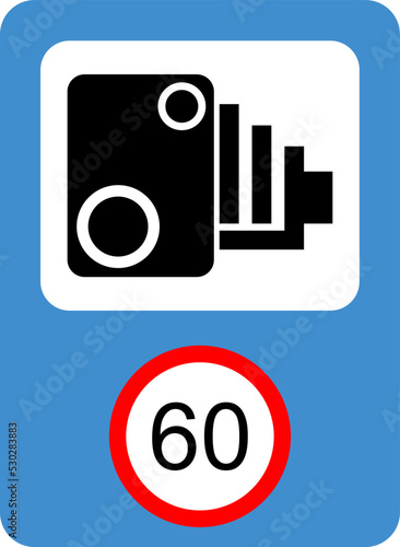 Video fixation of the vehicle on the road.
