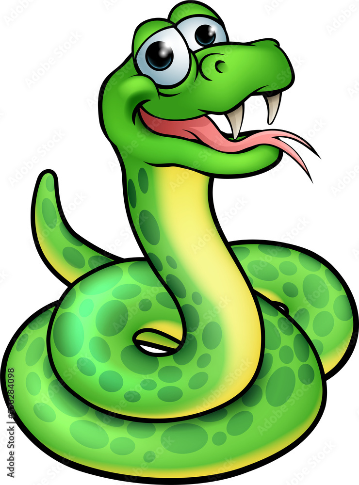 Cartoon Snake Character Cartoon Snake Character