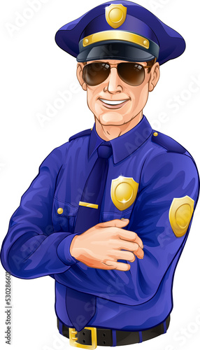 Sunglasses policeman
