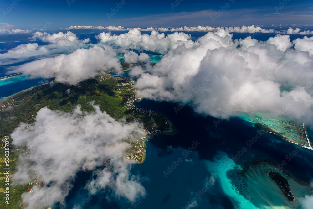 Aerial view Bora Bora French Polynesia South Pacific