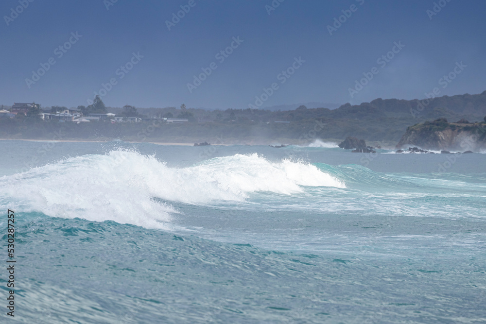 Storm waves racing to shore, Tuross Head, NSW, August 2022 Storm waves racing to shore, Tuross Head, NSW, August 2022