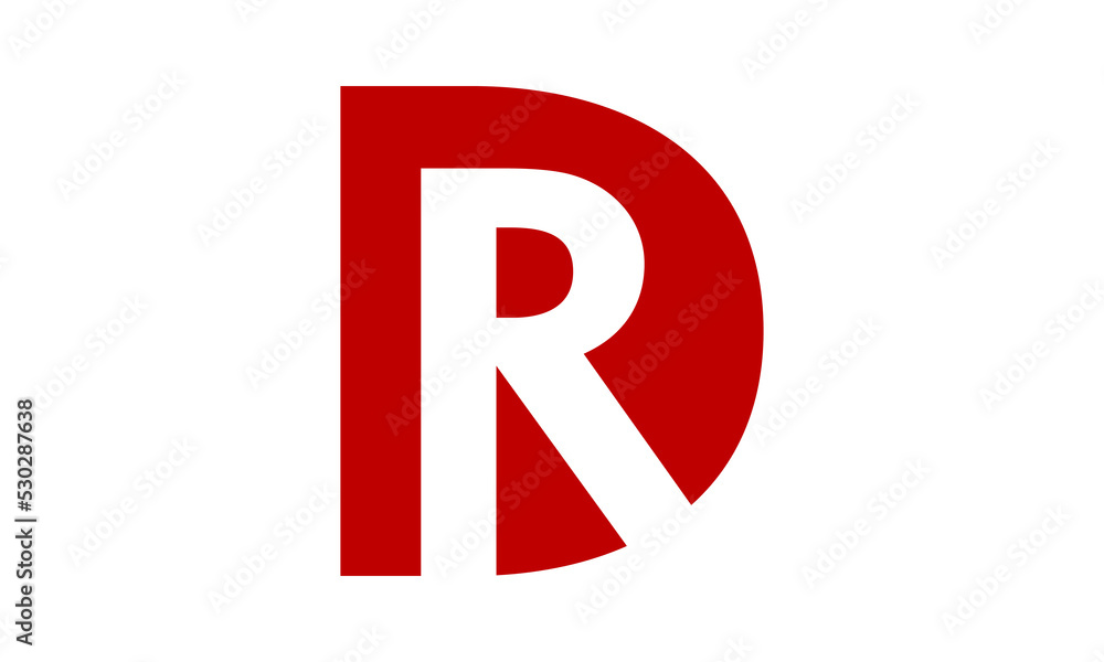 Fototapeta premium logo D&R letter alphabet