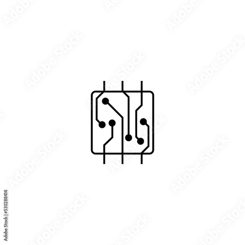 chip processor vector logo