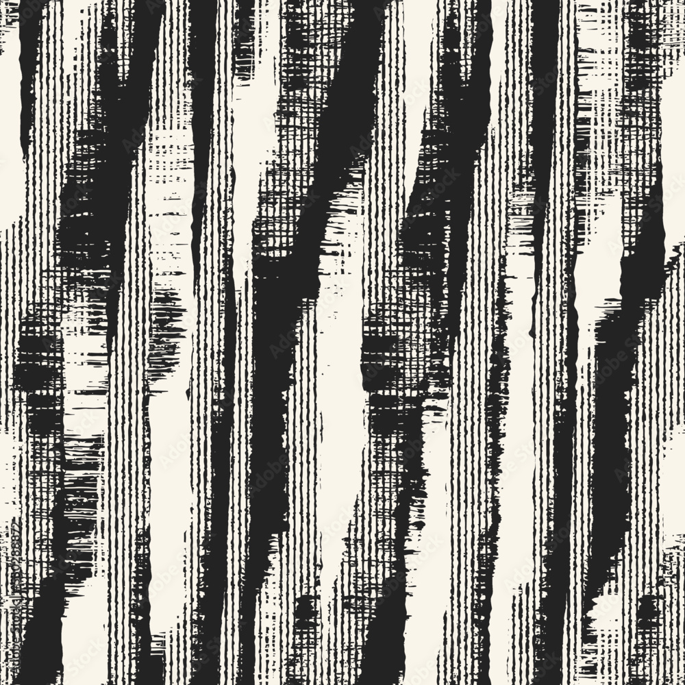 Monochrome Distressed Mesh Textured Striped Pattern Monochrome Distressed Mesh Textured Striped Pattern