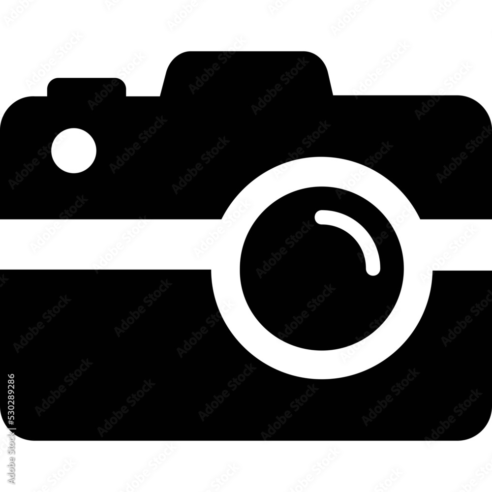 Camera Glyph Vector Icon Camera Glyph Vector Icon
