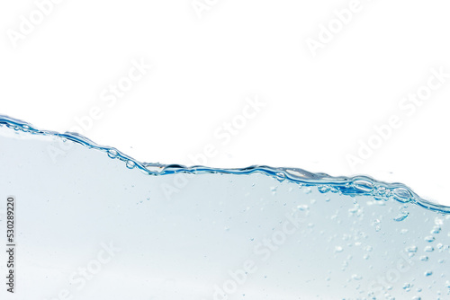 Water splash with bubbles of air, isolated background Clipping path