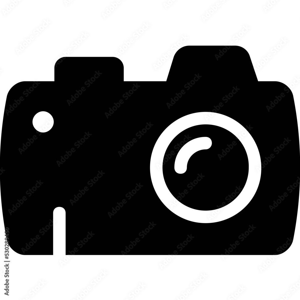 Camera Glyph Vector Icon Camera Glyph Vector Icon