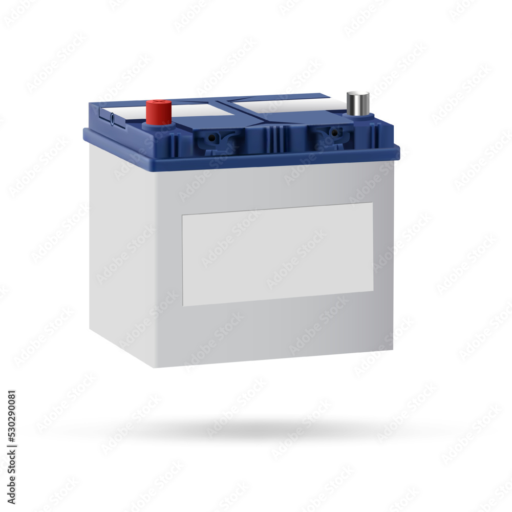 Vector illustration of a car battery Vector illustration of a car battery