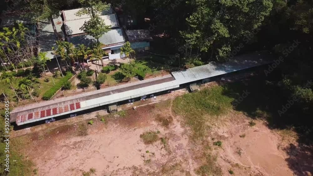 Drone shots of the shooting range at the Cu Chi tunnels, near Ho Chi Minh City (Saigon), Vietnam Drone shots of the shooting range at the Cu Chi tunnels, near Ho Chi Minh City (Saigon), Vietnam