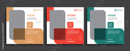 Modern fashion sale social media template collection