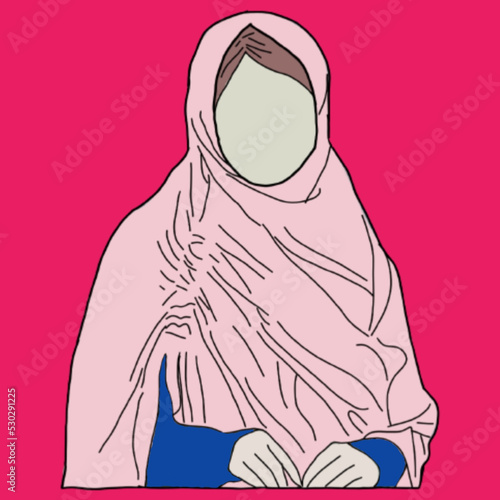 Muslim woman cartoon