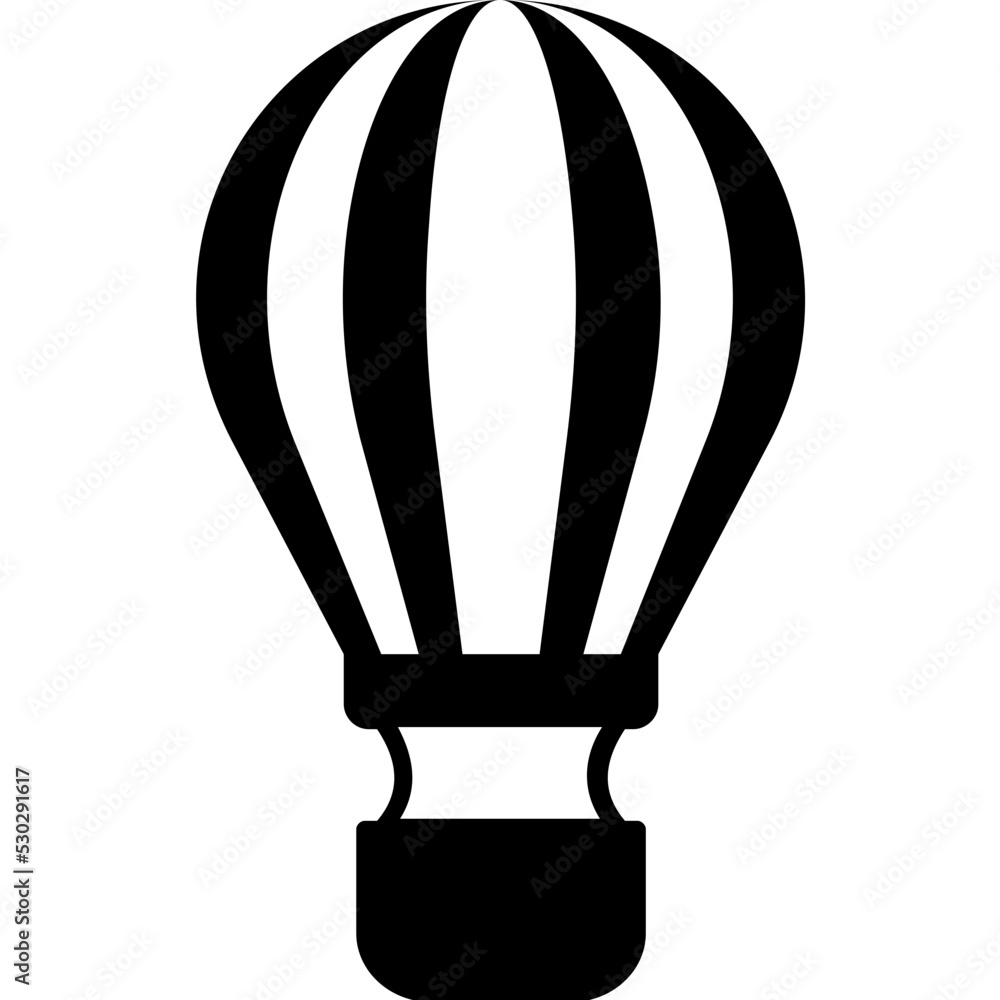 Obraz premium Air Balloon Glyph Vector Icon