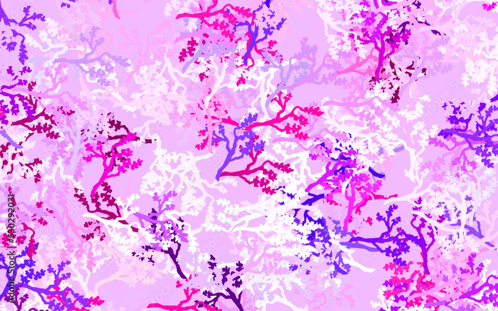 Light Pink vector abstract design with leaves, branches. Light Pink vector abstract design with leaves, branches.