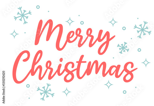 merry christmas lettering. Seasonal greeting card template. A calligraphic hand written inscription