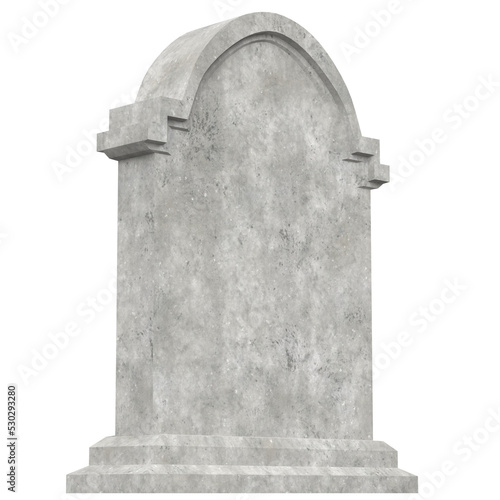 3D rendering  of a tombstone