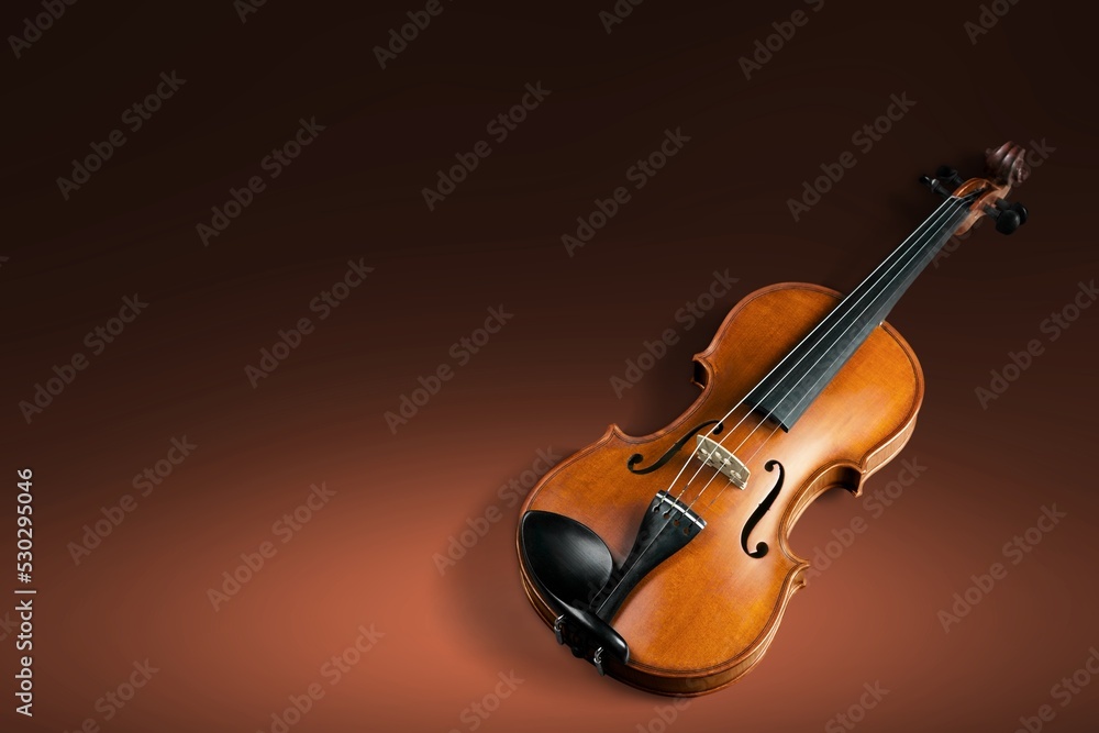 Fototapeta premium A violin on the table, classic music concept