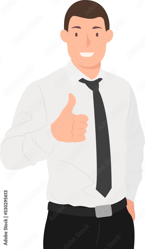 Cartoon daily life people male character man with thumb up gesture Cartoon daily life people male character man with thumb up gesture