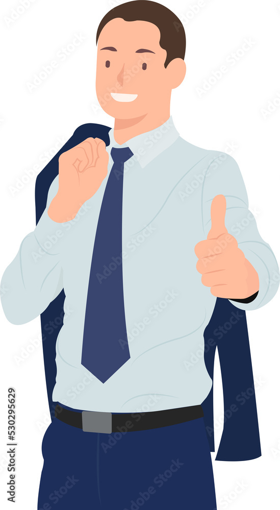 Cartoon daily life people male character man with thumb up gesture Cartoon daily life people male character man with thumb up gesture