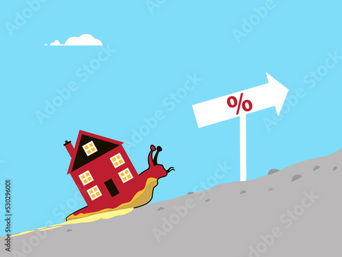 Εκτύπωση καμβά Mortgage Rate Direction Up