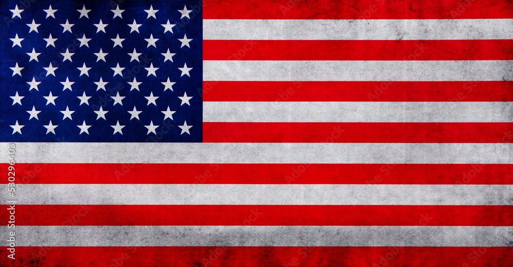 Naklejka premium Grunge American flag background texture.