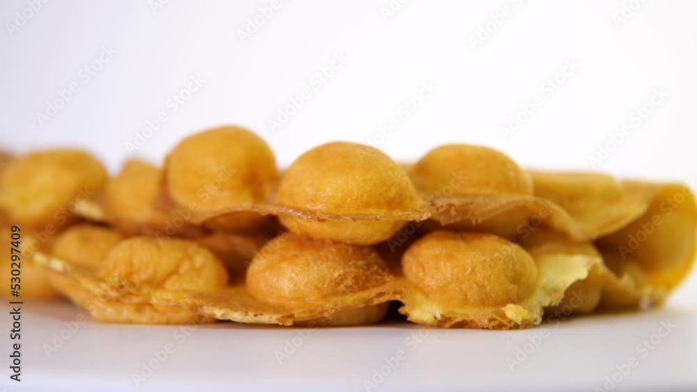 B-Roll of Hong Kong Style Egg Waffle B-Roll of Hong Kong Style Egg Waffle